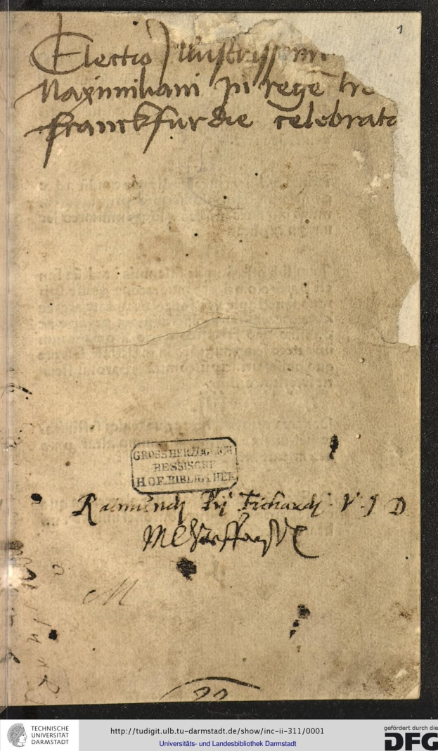 Altes Dokument mit handgeschriebenem Text, Wasserzeichen unten sichtbar, von der deutschen Regierung an den Präsidenten der Vereinigten Staaten adressiert.