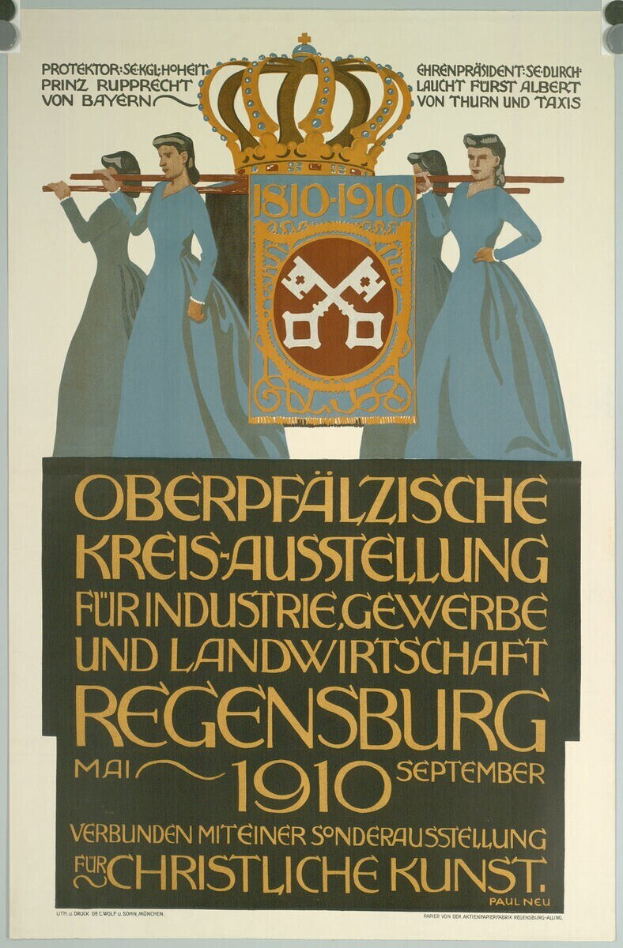 Plakat für die deutsche Revolution von 1910, das eine Gruppe von Menschen und eine Krone zeigt, mit Text, der eventuelle Details enthält.